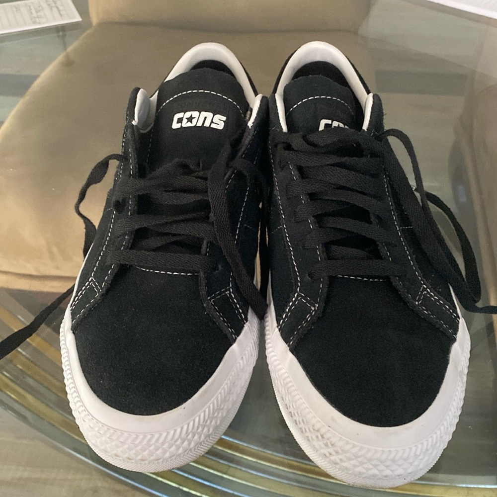 Black suede Converse One Star Pro
